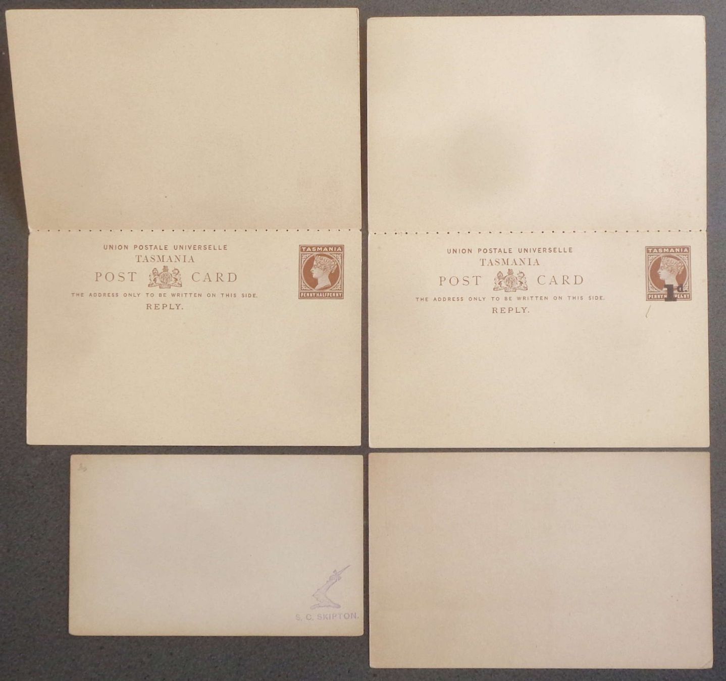 Tutti i francobolli: TASMANIA: 4 Postal Stationaries * – Nuovo (secondo la descrizione) da Le Locle venduto da timbrettino 1
