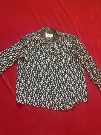 Damen Bluse ba&sh schwarz weiss gemustert guter Zustand