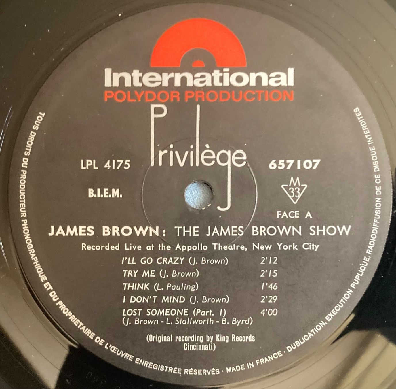 Dischi in vinile: JAMES BROWN - THE JAMES BROWN SHOW – Usato da Poliez-Pittet venduto da Newtown-Records 3