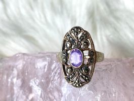 Ring Silber 925 mit lila Stein