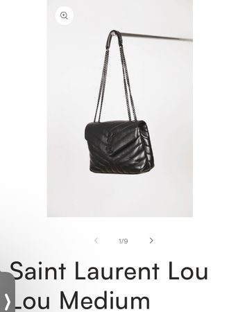 Saint Laurent Lou Lou Medium Tasche schwarz Leder gebraucht