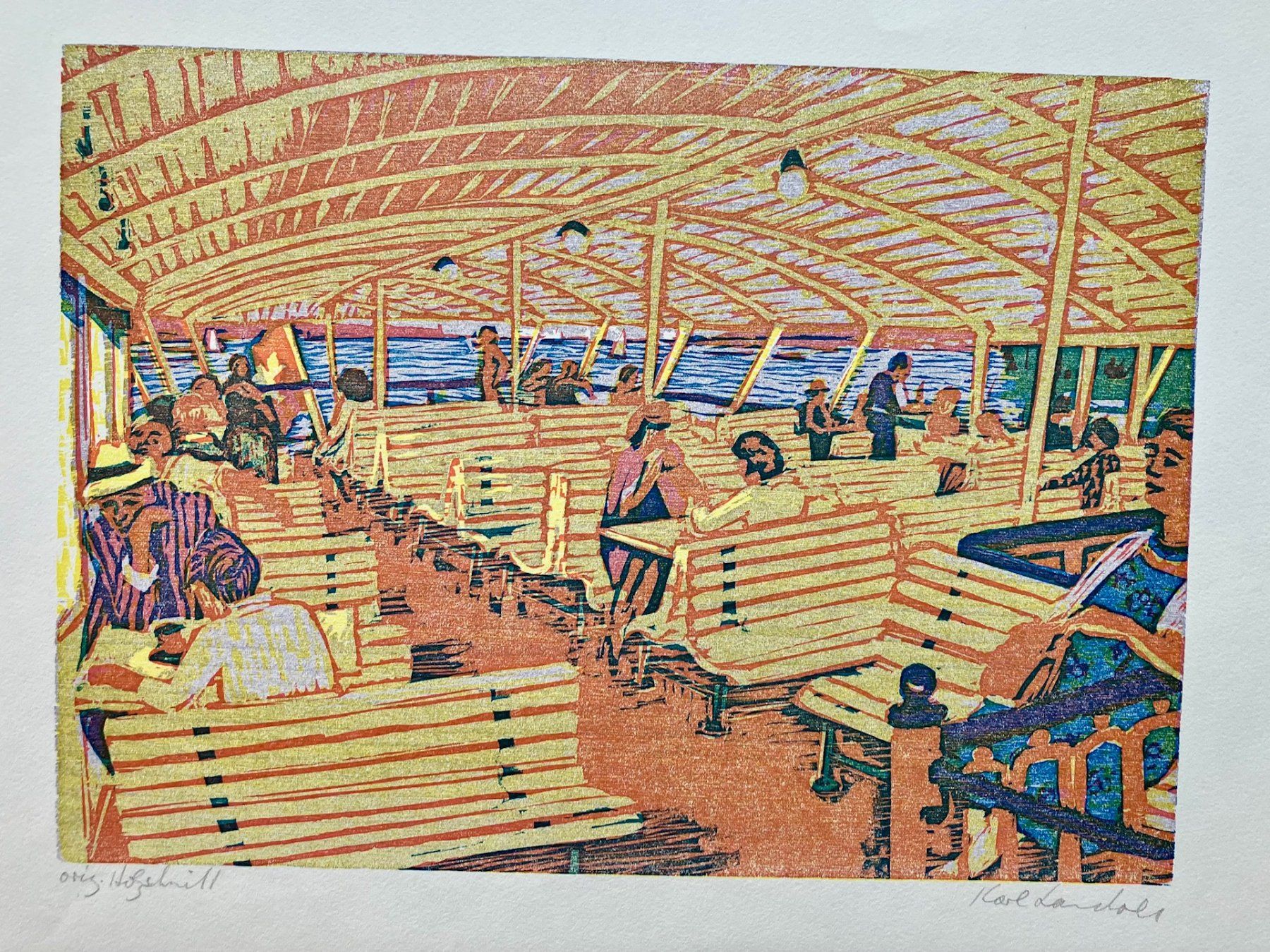 Xilografie: Holzschnitt von Karl Landolt – Usato da Winterthur venduto da Barunggeli 1