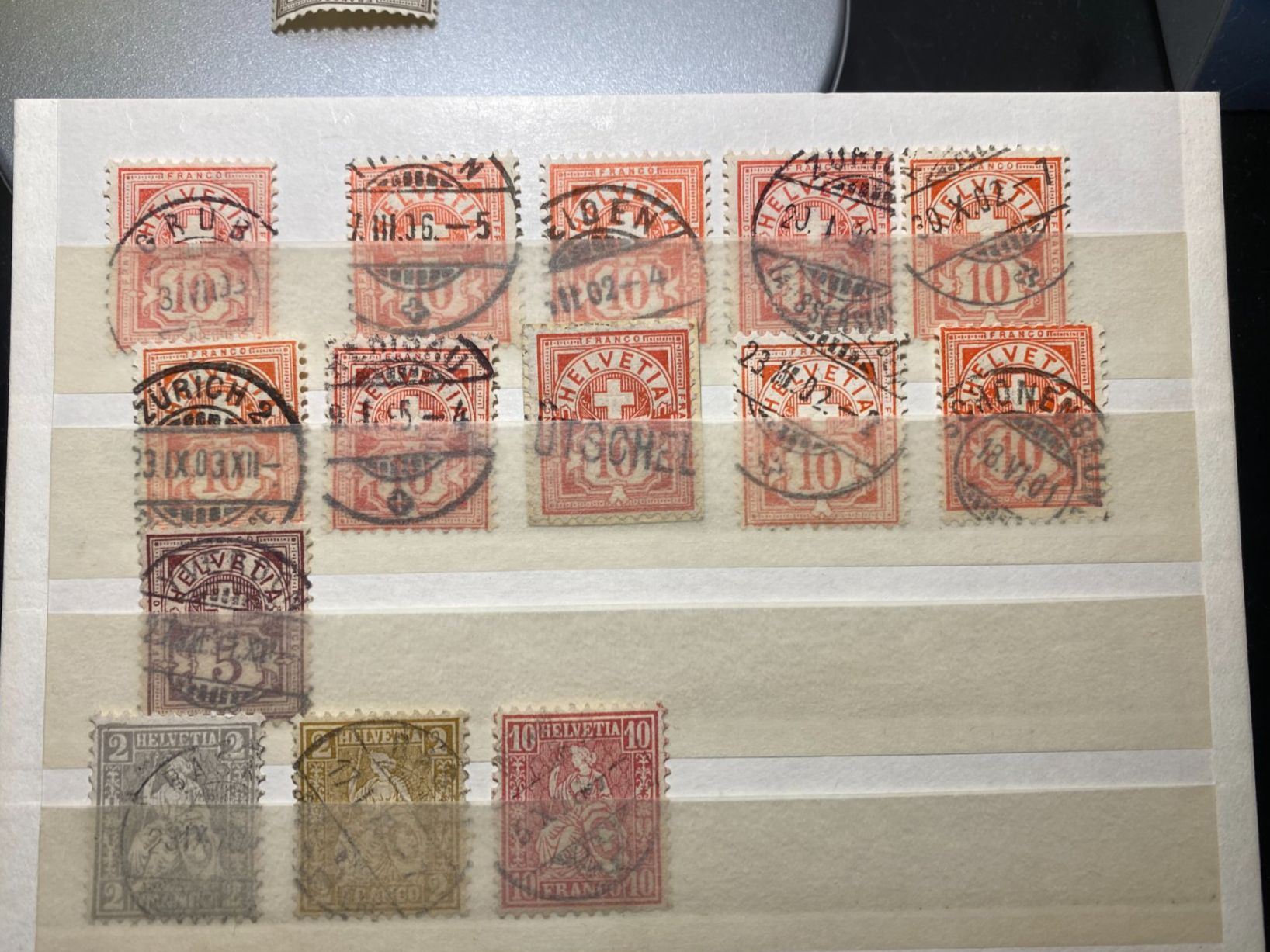 Tutti i francobolli: Alte Schweiz / Sitzende + Ziffermuster 61A + B gestempelt – Usato da Grand-Lancy venduto da Dany1973