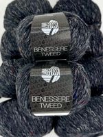 10 Knäuel Strickwolle Baumwolle Alpaka Benessere Tweed Lana
