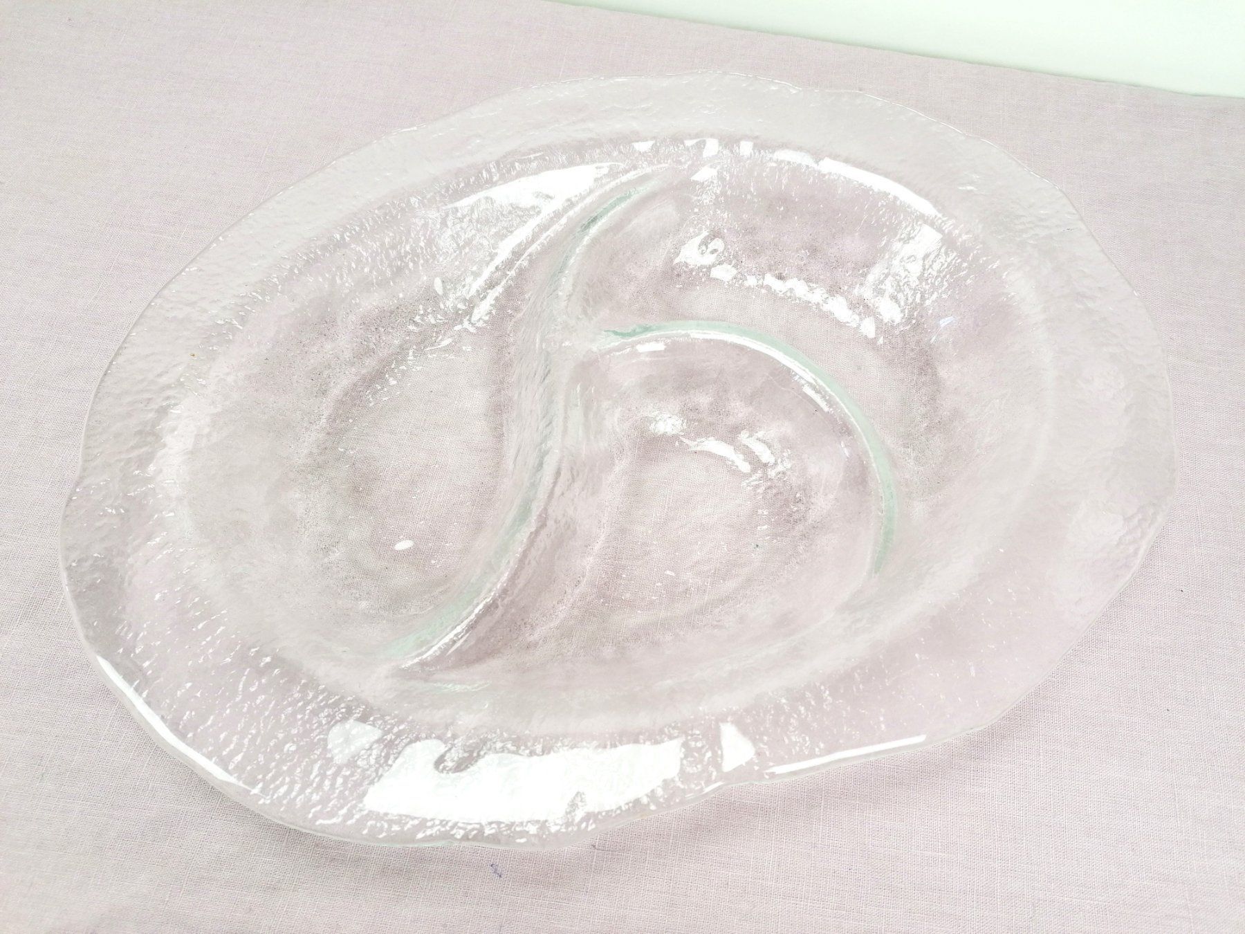 Niederer Ciotole: Ovale. flache Glasschale Roberto Niederer – Usato da Köniz venduto da Brockenreich