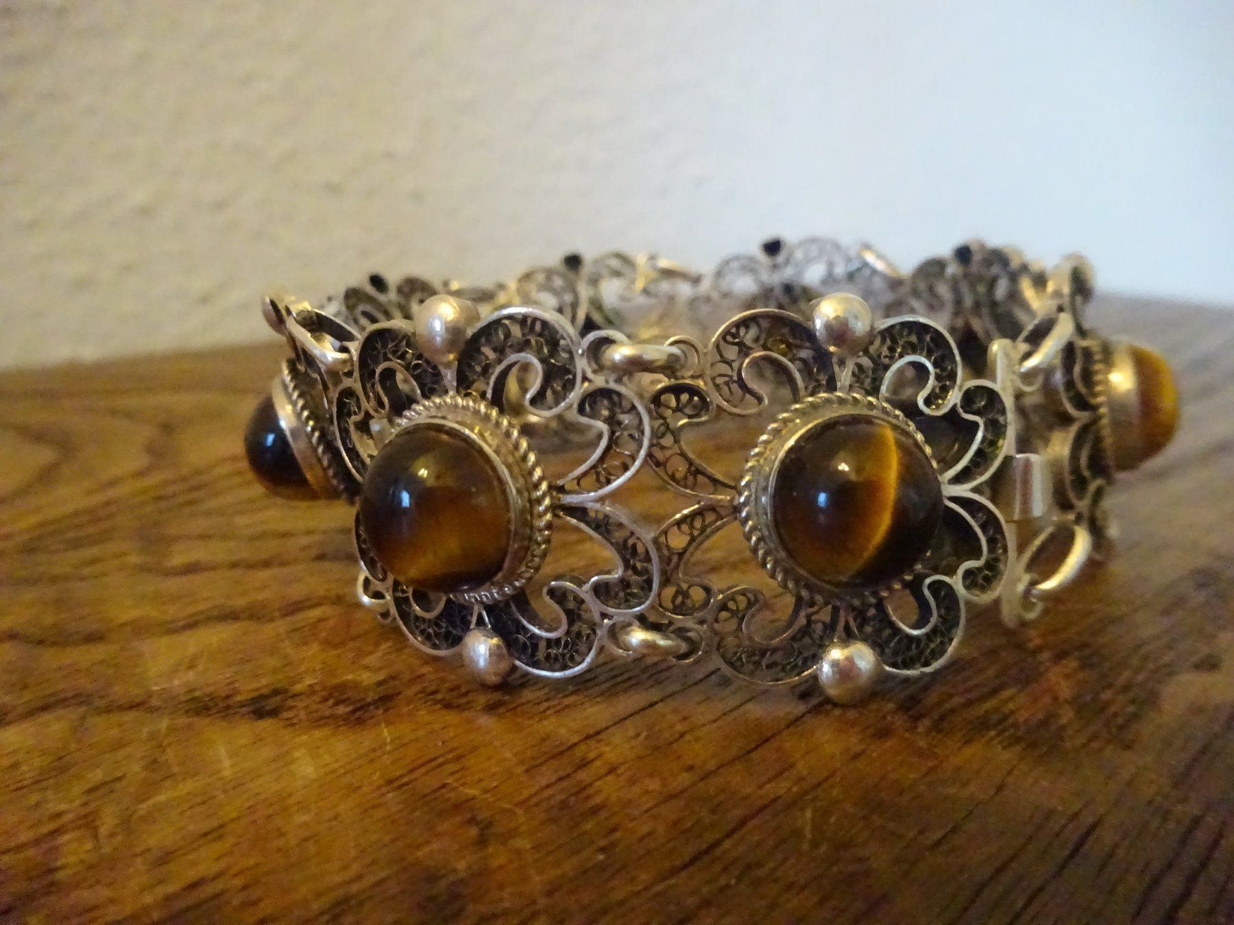 Bracciali & Braccialetti: Armband Tigerauge / 800Silber – Usato da Esslingen venduto da eintagammeer 2