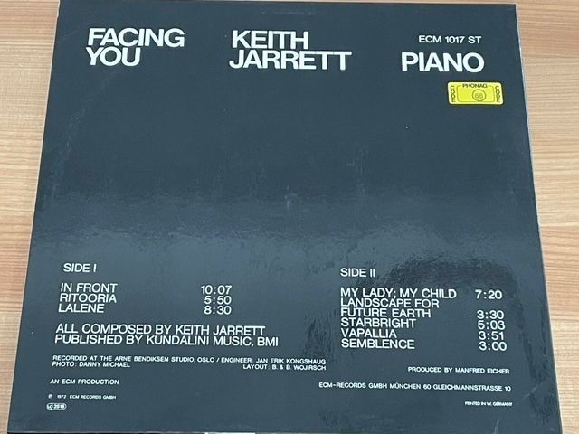 Schallplatten: KEITH JARRETT: FACING YOU - ECM 1017 – Neu (gemäss Beschreibung) aus Fahrwangen von Swirl2 1