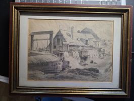 tolles Bild Paul Schultheiss 1874 Mühle