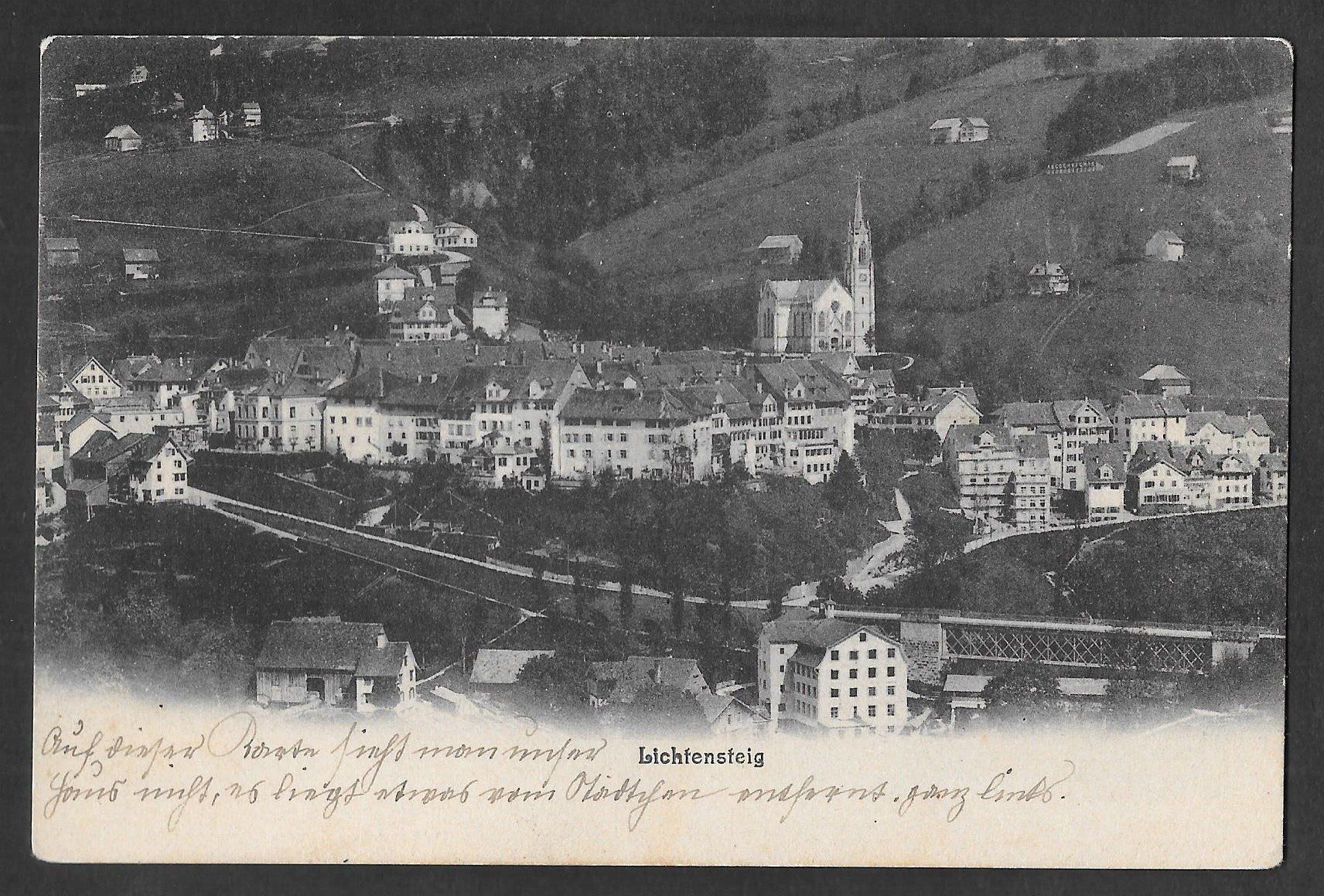 Cartoline postali: Lichtensteig Teilansicht – Usato da Olten venduto da clotaldi