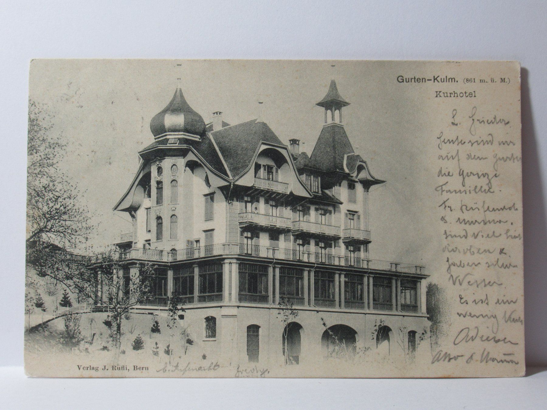 Cartes postales: Gurten - Kulm , Kurhotel 1902 – D'occasion à Grenchen par Bluemchen1900