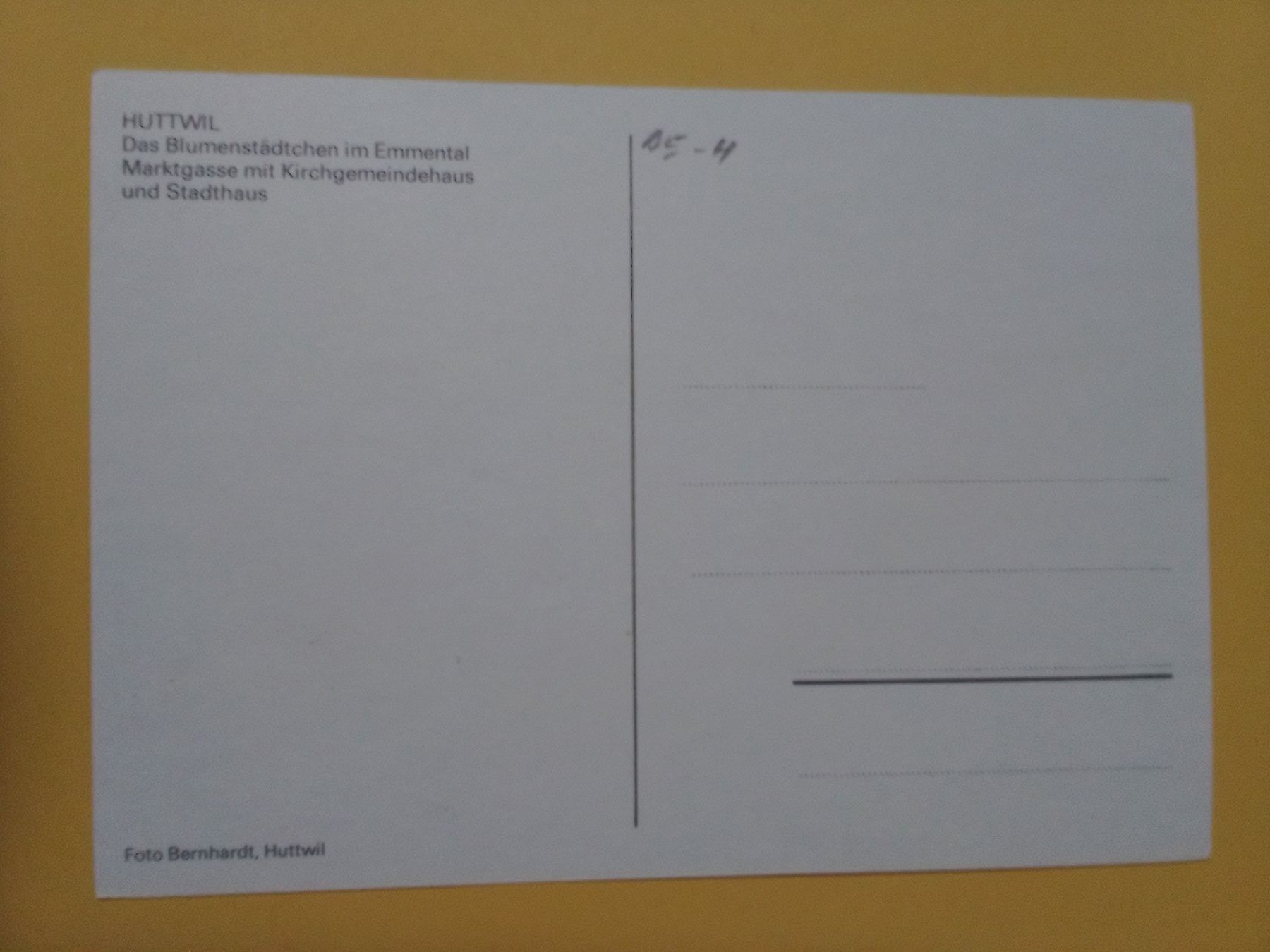Cartes postales: Huttwil Emmental Bern Marktgasse – D'occasion à Küttigen par Melisch1000 1