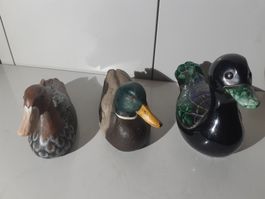 Nr.3 Enten aus Ton und Porzellan