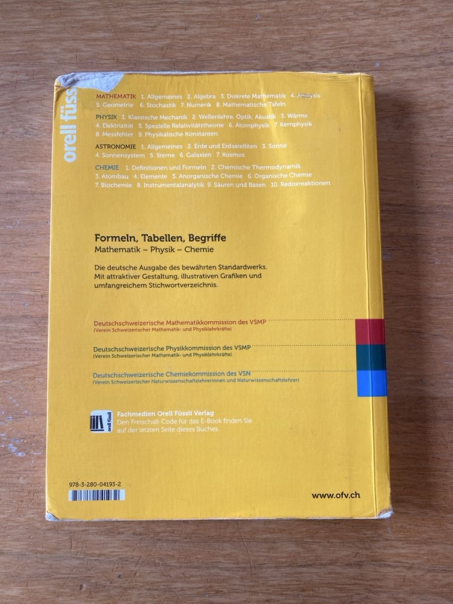 Libri: Formeln Tabellen Begriffe – Usato da Hergiswil LU venduto da yannick.w123 1