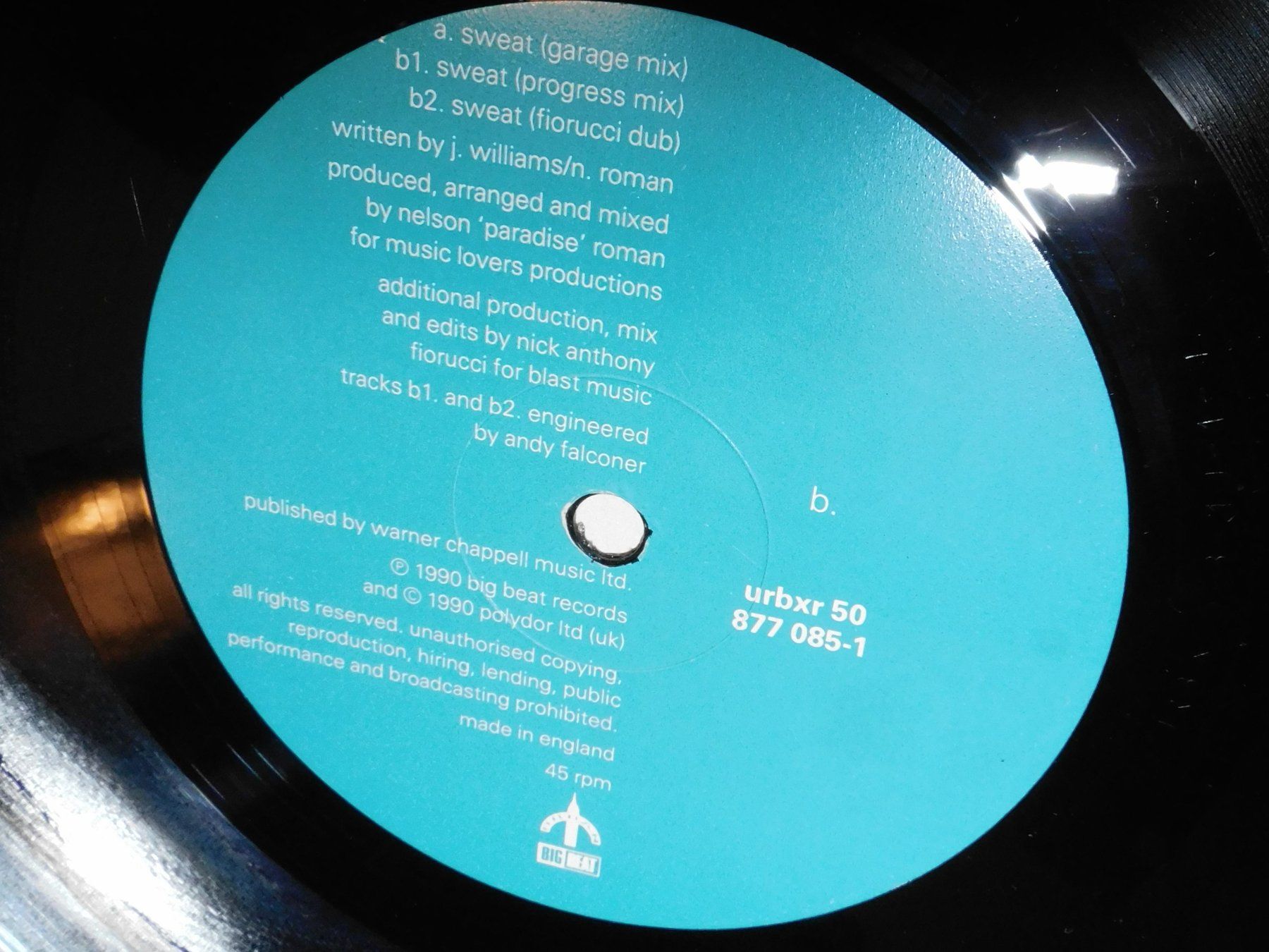 Schallplatten: LP Sweat Jay Williams Garage Mix Progress Mix 1990    LP – Gebraucht aus Sursee von 76 5