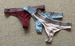 Calvin Klein Tanga Unterwäsche 3er Set Grösse XS 