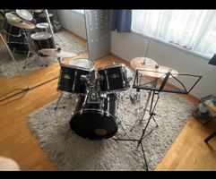Schlagzeug Komplettset - Sabian Becken, Hocker & Lernbuch