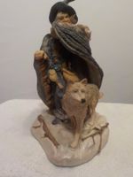 Fantasie Figur Zauberer mit Wolf  Thorlief Graubart