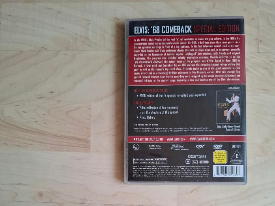 Tous les DVDs: Elvis Presley: '68 Comback SPecial Edition (DVD) 2006 – D'occasion à Bischofszell par icubus69 1