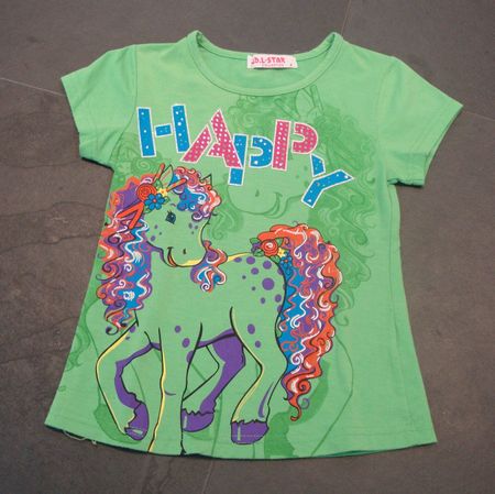 ++ herziges T-Shirt in grün ++ Gr. 110 / 116 ++
