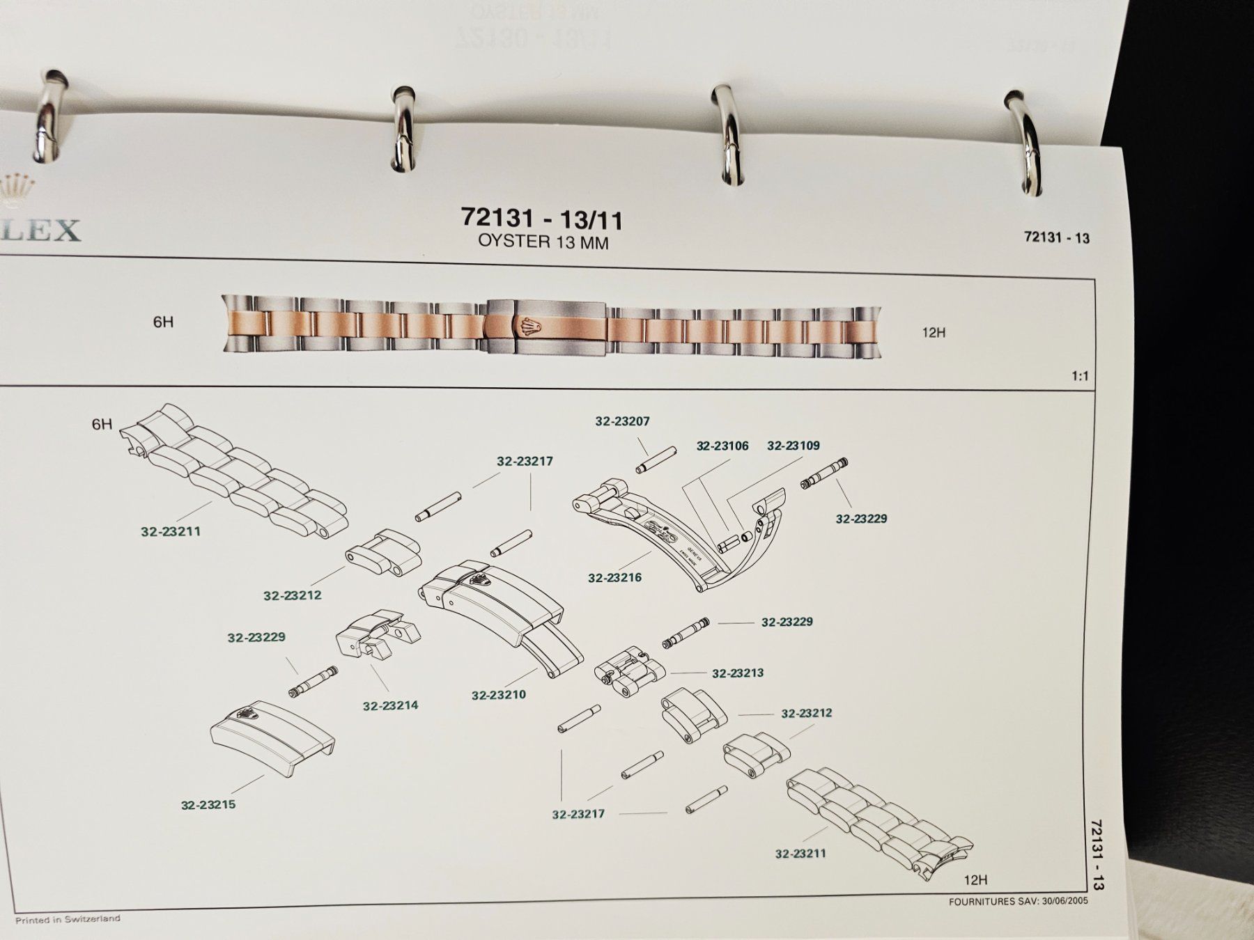 Libri: Rolex Ersatzteilkatalog R8 Bänder Bracelets – Usato da Bassersdorf venduto da AnkerWatch 5