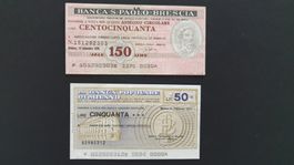 Bankchecks. Italien. Milano und Brescia.