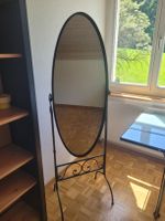 Vintage Standspiegel, oval, schwarz, top Zustand!