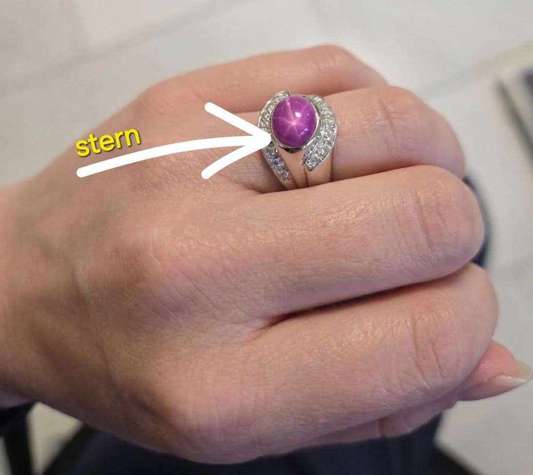 Anelli: Stern Rubin Silber Fingerring – Nuovo (secondo la descrizione) da Zürich venduto da benedikt12 1