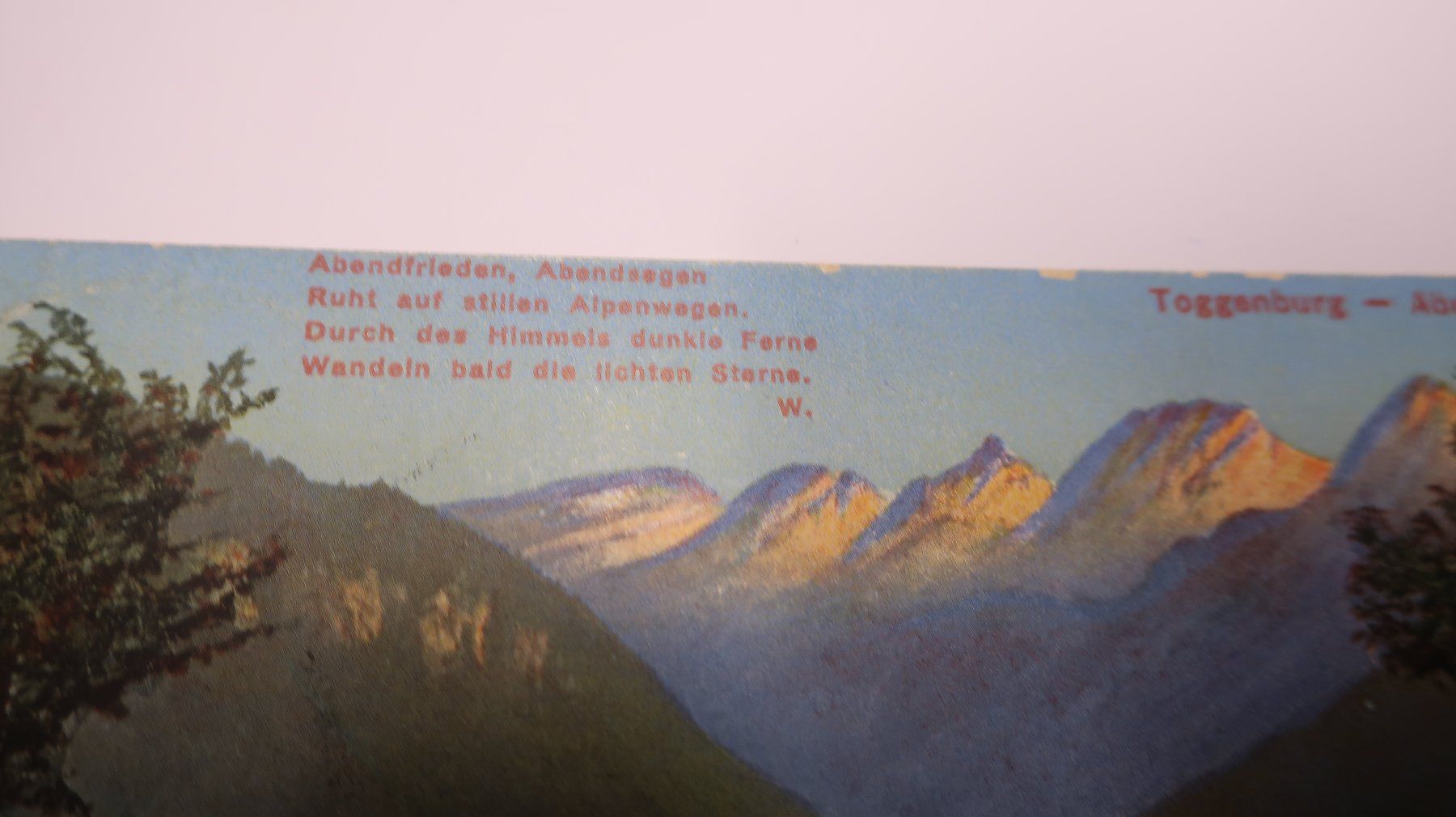Cartoline postali: Toggenburg - Abend in den Bergen – Usato da Cormoret venduto da Pascalll2001 2