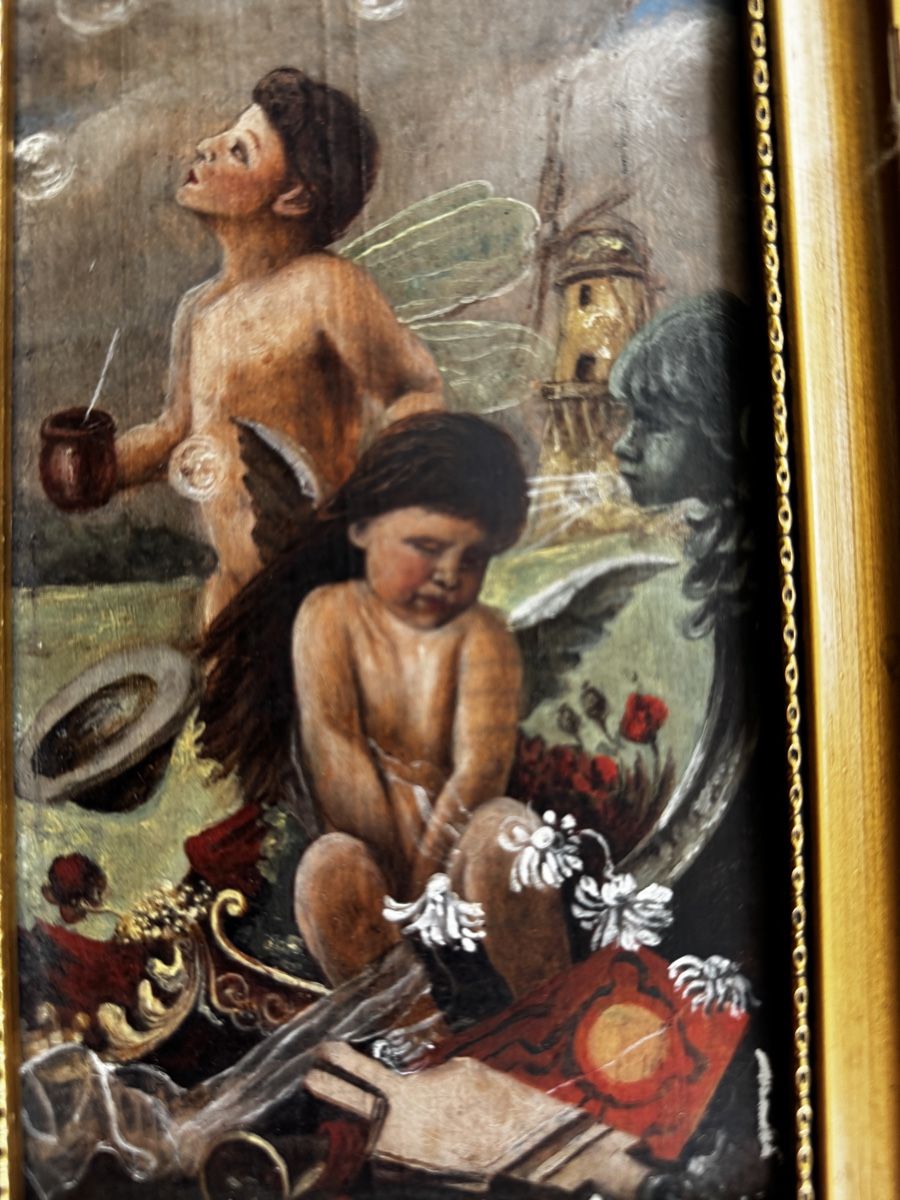 Gemälde: 4 Elemente Putti in Goldrahmen – Gebraucht aus Burgdorf von Tanthony 4