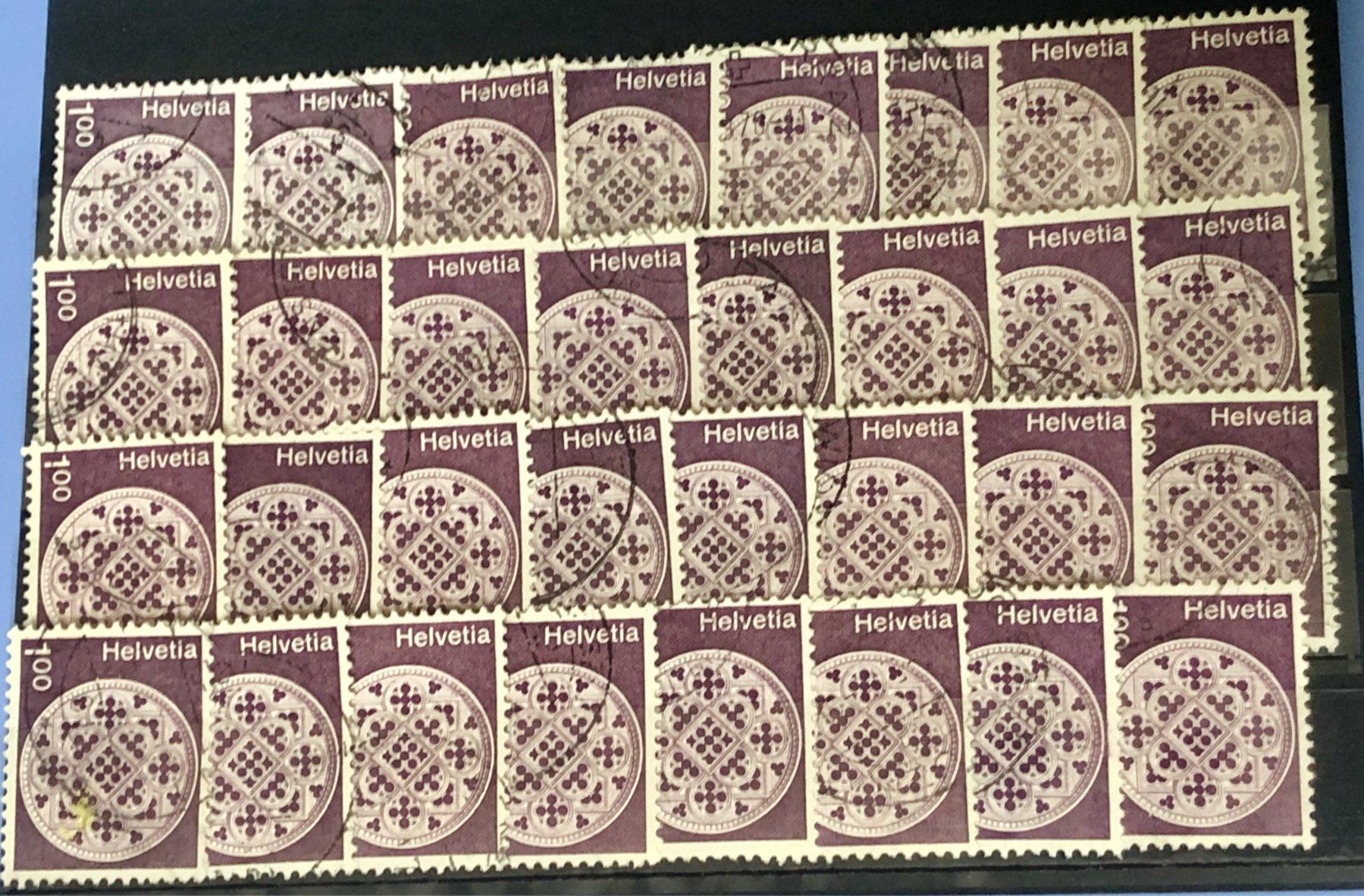 Tutti i francobolli: Nr.534 Rosette Lausanne Steckkarte mit Stempel   – Usato da Aarau venduto da Billa007