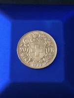 Seltssene 20 Franken Münze Helvetia 1935 Gold 900/1000 Rarit