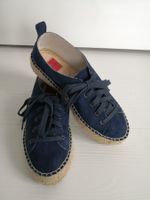 🤩MANGO WILDLEDER-ESPADRILLES-SNEAKER DUNKELBLAU NEUWERTIG
