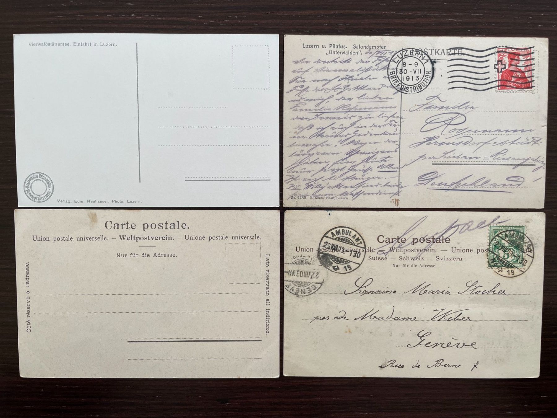 Cartoline postali: LUZERN DAMPFSCHIFF, 10 unterschiedliche Ansichtskarten – Usato da Wald ZH venduto da TLILEF 2