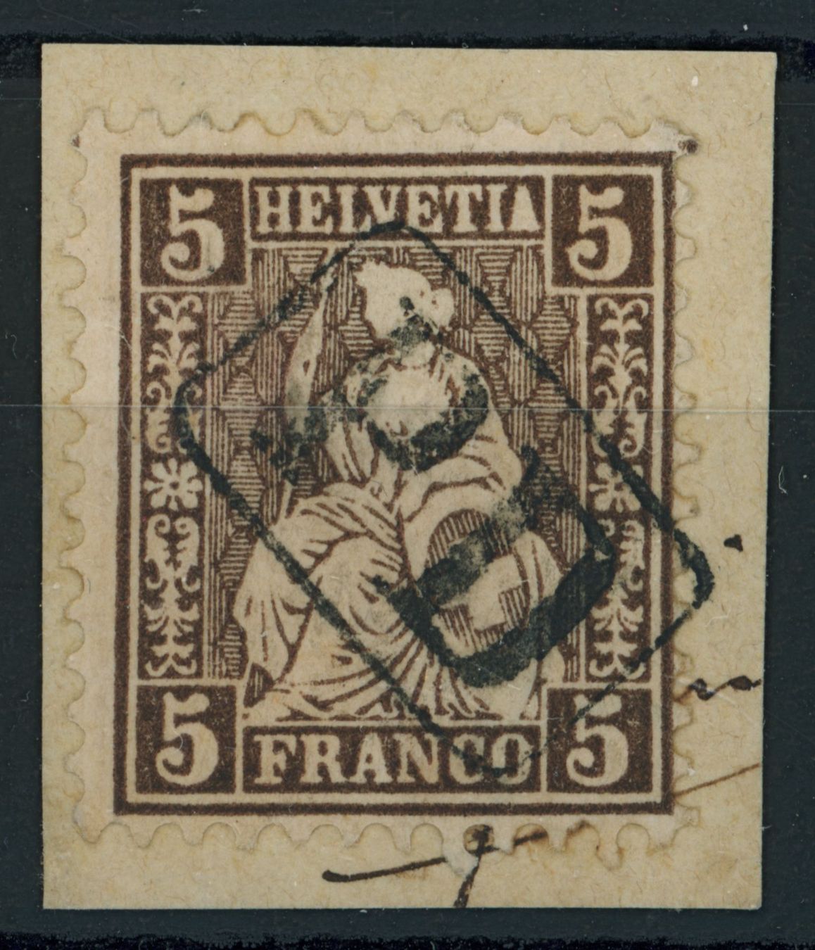 Tutti i francobolli: 1867 - Sitzende Helvetia - PD Stempel – Usato da Schindellegi venduto da leecollect
