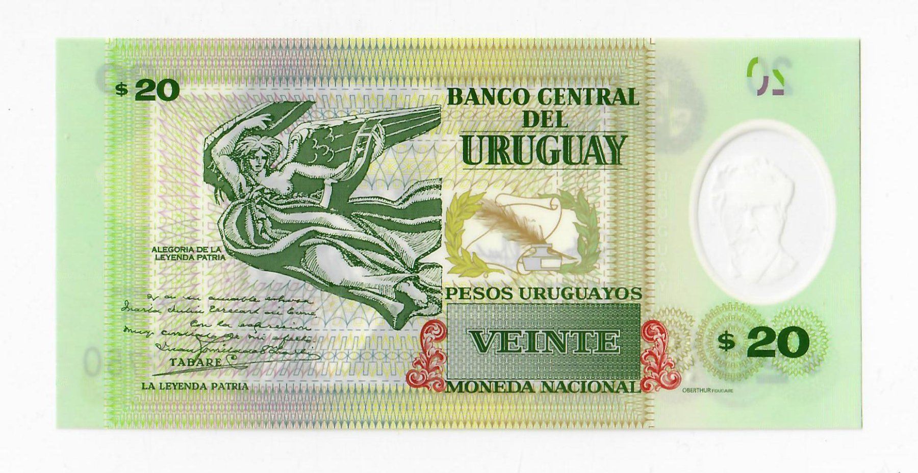 Banknoten: Banknote Uruguay, 20 Pesos, 2020, UNZ – Neu (gemäss Beschreibung) aus Landquart von balboajimmy 1