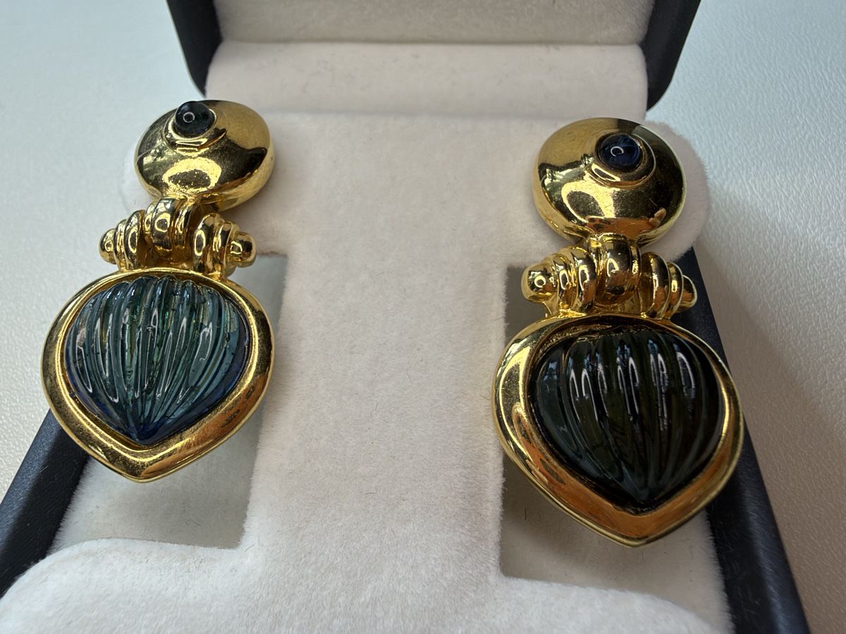 Orecchini pendenti & Orecchini a lobo: Vintage Ohrringe Clips Luxus Modeschmuck – Usato da Lamone venduto da LaCantinaMagica 5