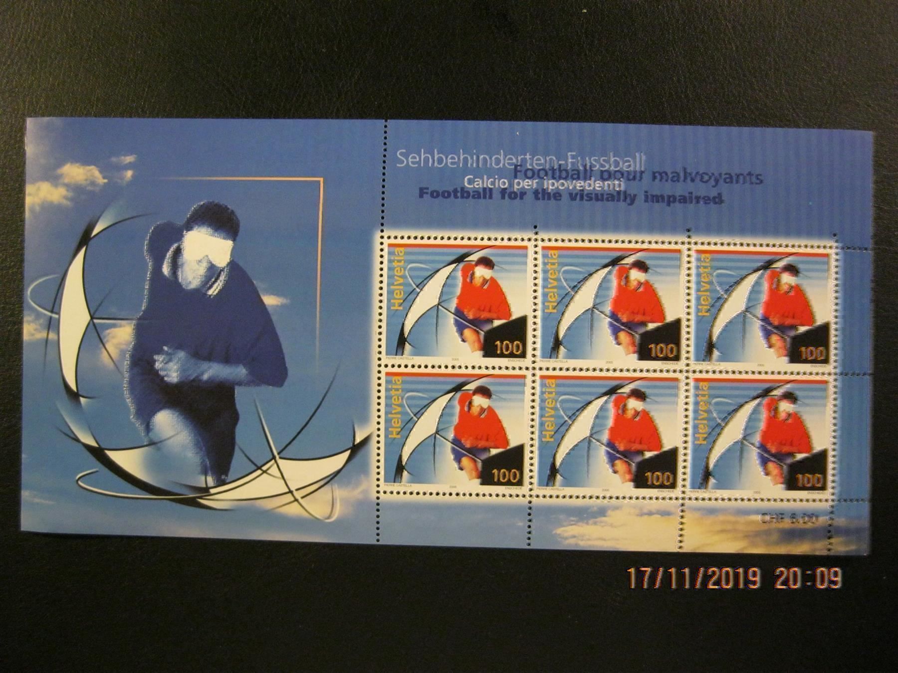 Alle Briefmarken: 2005 Sehbehindertenfussball Postfrisch – Neu (gemäss Beschreibung) aus Affoltern am Albis von Andrezc