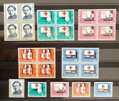 1963 / Pro Patria Rotes Kreuz Viererblock ** + Satz **