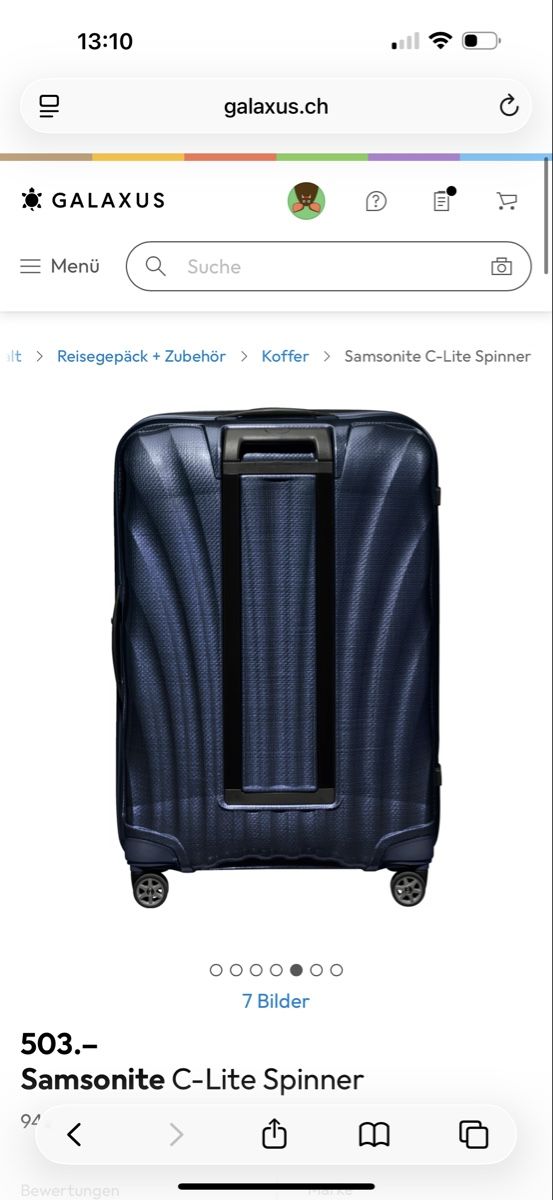 Samsonite Valigie: Samsonite C-Lite Koffer 75cm 2.5kg Blau – Usato da Zug venduto da MC2CC 3