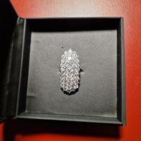Eleganter Silberring mit Zirkonia, Grösse 54 in Silber 925