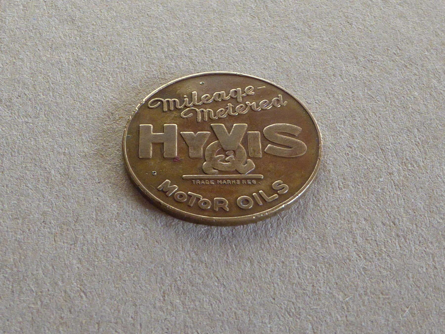 Medaglie: Jeton  Token  USA  HYVIS  Motor Oils – Usato da Thun venduto da 427er 1