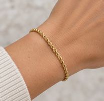 8k gelbgold Diamantschliff Panzerkette-Arm