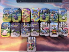 Pokemon Mini Tin Boxen leer - Diverse 