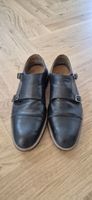 Schuhe 45 Monkstrap Leder Schwarz Schnallen guter Zustand