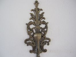 Antik Wand-Kerzenhalter, Messing