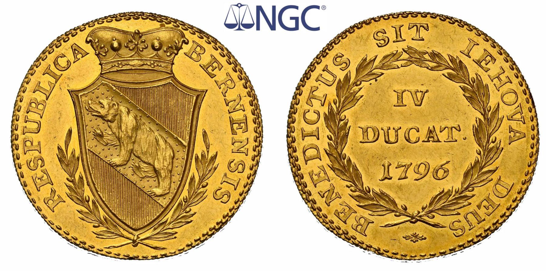 Tutti le monete: Schweiz Bern 1796 4 Dukaten – Usato da Bern venduto da numismatictops