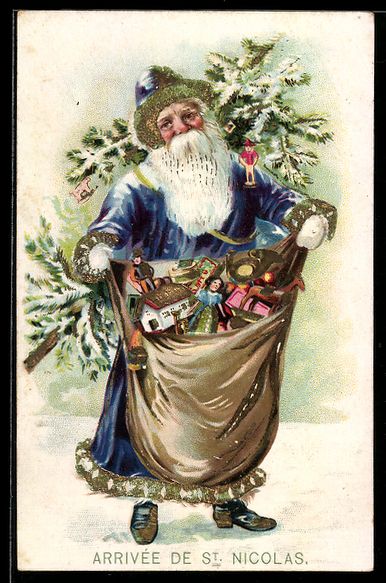 Cartes postales: Weihnachtsmann mit Geschenkesack und ver – D'occasion à Berlin par bartko-reher