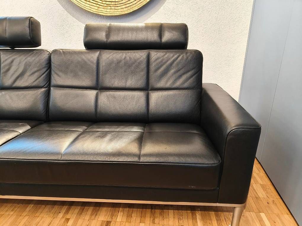 Sofas: Design 4er Ledersofa schwarz, Modell Chillout – Gebraucht aus dulliken von Iwan2004 2