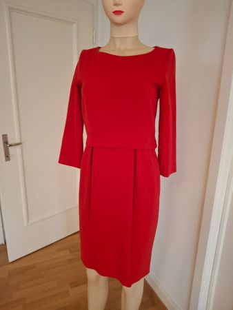 Hallhuber Kleid 44% Wolle XS Rot