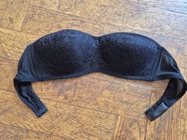 Soutien-gorge bandeau noir dentelle taille L